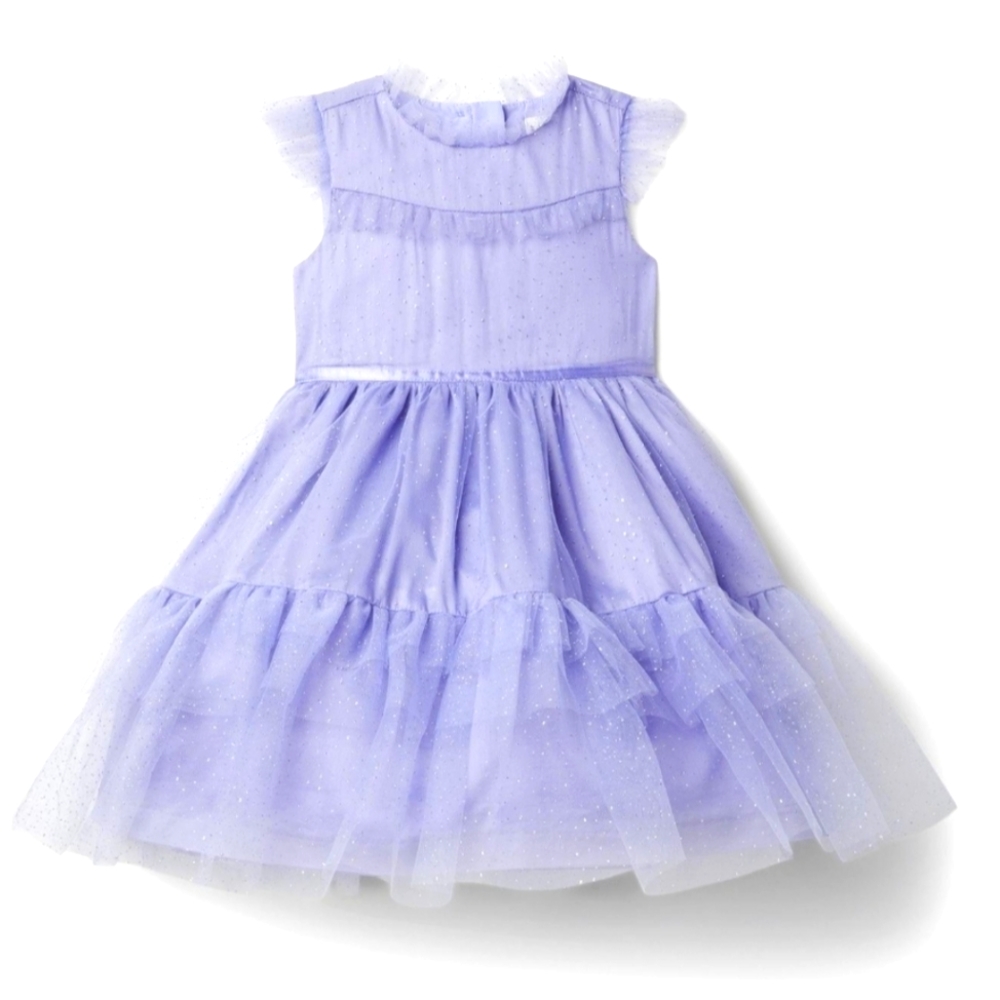 NWT Janie & Jack Purple Glitter Dress 3T